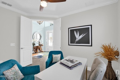 Step into this stunning 2/2.5 with den Aruba model showcasing on LPGA International Golf Course in Florida - for sale on GolfHomes.com, golf home, golf lot