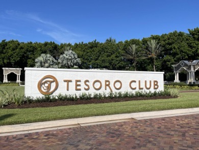 With Southern exposure in the rear and a serene view over on The Tesoro Golf Course and Club in Florida - for sale on GolfHomes.com, golf home, golf lot