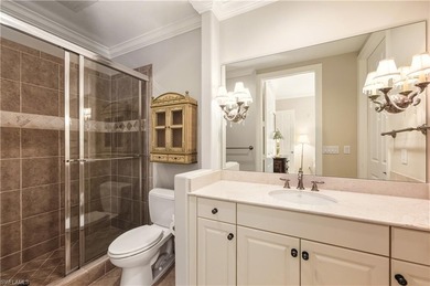 Wake-up to beachfront serenity & panoramic lake views from this on Miromar Lakes Golf Club in Florida - for sale on GolfHomes.com, golf home, golf lot