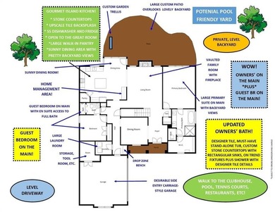 RARE OWNERS' ON MAIN + GUEST BR ON MAIN IN WOODMONT GOLF & on Woodmont Golf and Country Club in Georgia - for sale on GolfHomes.com, golf home, golf lot