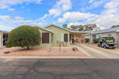 This cute Oakmont has 2 bedrooms & 2 baths. Bright & cheery open on Augusta Ranch Golf Club in Arizona - for sale on GolfHomes.com, golf home, golf lot