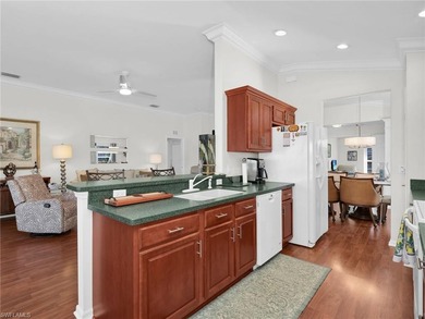 Enjoy resort-style living in this furnished 2 bedroom + den, 2 on Colonial Country Club in Florida - for sale on GolfHomes.com, golf home, golf lot