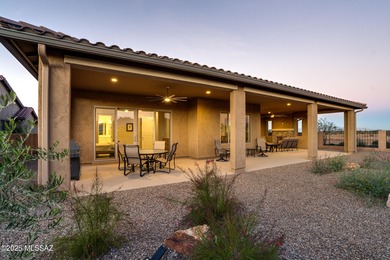 This exceptional 2024 residence presents 3 bedrooms, 2.5 baths on Quail Creek Country Club  in Arizona - for sale on GolfHomes.com, golf home, golf lot