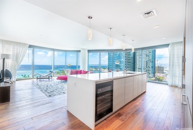 Anaha #1401 is a stunning and spacious 3-bedroom, 3-bath corner on Ala Wai Golf Course in Hawaii - for sale on GolfHomes.com, golf home, golf lot