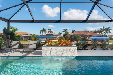 Modern Gulf Access Pool Home overlooking a wide canal near the 7 on Burnt Store Golf Club in Florida - for sale on GolfHomes.com, golf home, golf lot