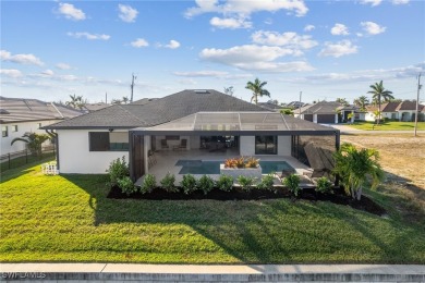 Modern Gulf Access Pool Home overlooking a wide canal near the 7 on Burnt Store Golf Club in Florida - for sale on GolfHomes.com, golf home, golf lot