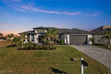 Modern Gulf Access Pool Home overlooking a wide canal near the 7 on Burnt Store Golf Club in Florida - for sale on GolfHomes.com, golf home, golf lot