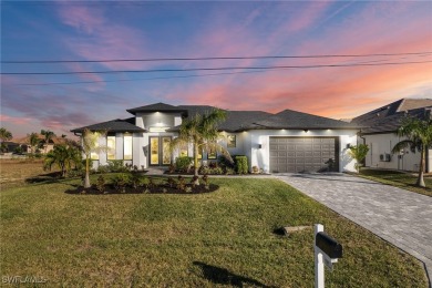 Modern Gulf Access Pool Home overlooking a wide canal near the 7 on Burnt Store Golf Club in Florida - for sale on GolfHomes.com, golf home, golf lot