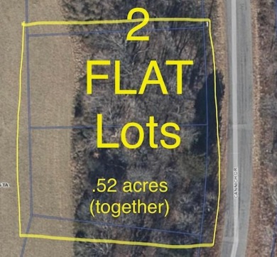 2 FLAT building lots on just over 1/2 an acre perfect for your on Bella Vista Country Club - Highlands in Arkansas - for sale on GolfHomes.com, golf home, golf lot
