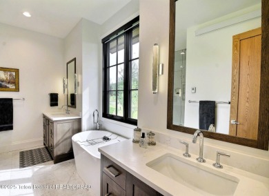 This Modern Masterpiece transcends ordinary luxury with sleek on Teton Springs Resort and Club in Idaho - for sale on GolfHomes.com, golf home, golf lot