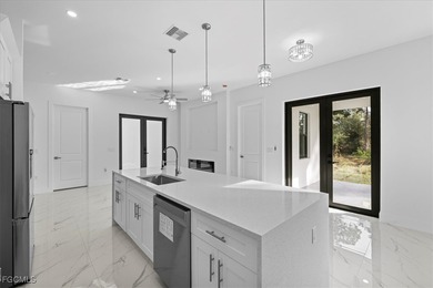 Corner lot new construction offering 3 bedrooms and 2 bathrooms on Lehigh Resort Club in Florida - for sale on GolfHomes.com, golf home, golf lot