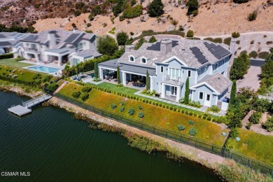 A Hampton-Style Masterpiece with Private Dock on Lake Sherwood on Sherwood Country Club in California - for sale on GolfHomes.com, golf home, golf lot