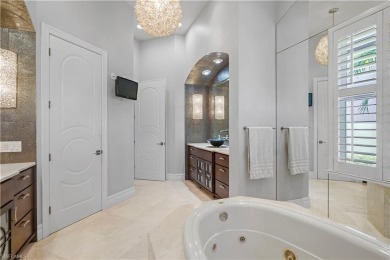 Sun-Soaked Sophistication on the Shores of Miromar Lakes! Tucked on Miromar Lakes Golf Club in Florida - for sale on GolfHomes.com, golf home, golf lot