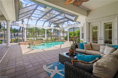 Sun-Soaked Sophistication on the Shores of Miromar Lakes! Tucked on Miromar Lakes Golf Club in Florida - for sale on GolfHomes.com, golf home, golf lot