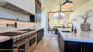 The stunning architecture of this newly constructed ultimate on Teton Springs Resort and Club in Idaho - for sale on GolfHomes.com, golf home, golf lot