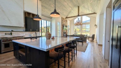 The stunning architecture of this newly constructed ultimate on Teton Springs Resort and Club in Idaho - for sale on GolfHomes.com, golf home, golf lot