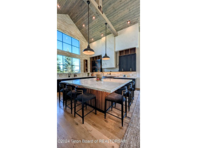 The stunning architecture of this newly constructed ultimate on Teton Springs Resort and Club in Idaho - for sale on GolfHomes.com, golf home, golf lot