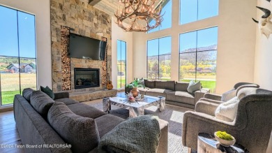 The stunning architecture of this newly constructed ultimate on Teton Springs Resort and Club in Idaho - for sale on GolfHomes.com, golf home, golf lot