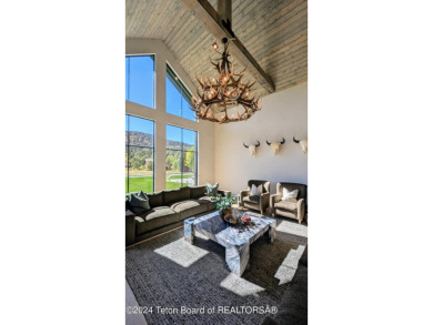 The stunning architecture of this newly constructed ultimate on Teton Springs Resort and Club in Idaho - for sale on GolfHomes.com, golf home, golf lot