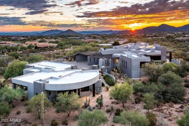 Golf membership is available with the purchase of this dramatic on Desert Mountain Golf Club - Renegade Course in Arizona - for sale on GolfHomes.com, golf home, golf lot