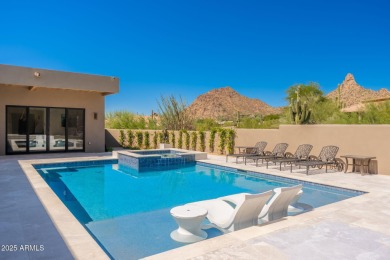 This newly constructed home combines Southwestern contemporary on Desert Highlands Golf Club in Arizona - for sale on GolfHomes.com, golf home, golf lot