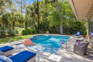 Set on a lush  3/4 -acre lot overlooking the 17th tee of Heron on Sea Pines Golf and Resort  in South Carolina - for sale on GolfHomes.com, golf home, golf lot