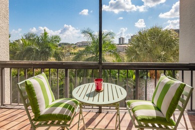 Enjoy the beautiful views of the palm trees in this cozy  2 on The President Country Club in Florida - for sale on GolfHomes.com, golf home, golf lot