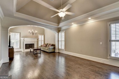 Stunning 5 bed/5.5 bath MASTER-ON-MAIN, 4-side BRICK home with on Laurel Springs Golf Club in Georgia - for sale on GolfHomes.com, golf home, golf lot