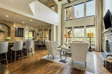 Positioned directly on the 18th hole of the award-winning golf on University of Texas Golf Club in Texas - for sale on GolfHomes.com, golf home, golf lot