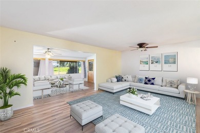 Inviting 55+ end-unit home located in the heart of Menifee on Cherry Hills Golf Club in California - for sale on GolfHomes.com, golf home, golf lot