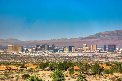 Expanded Anthem model with breathtaking views of the entire Las on Revere Golf Club in Nevada - for sale on GolfHomes.com, golf home, golf lot