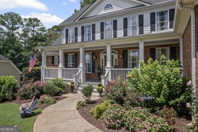 This 4-sided brick 5BR/4.5BA golf course home with a basement on Canongate On White Oak Golf Course in Georgia - for sale on GolfHomes.com, golf home, golf lot
