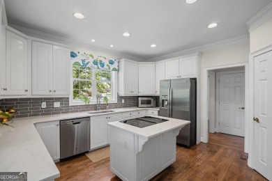 This 4-sided brick 5BR/4.5BA golf course home with a basement on Canongate On White Oak Golf Course in Georgia - for sale on GolfHomes.com, golf home, golf lot