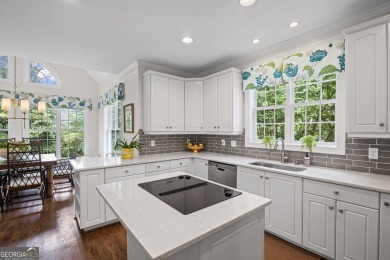 This 4-sided brick 5BR/4.5BA golf course home with a basement on Canongate On White Oak Golf Course in Georgia - for sale on GolfHomes.com, golf home, golf lot