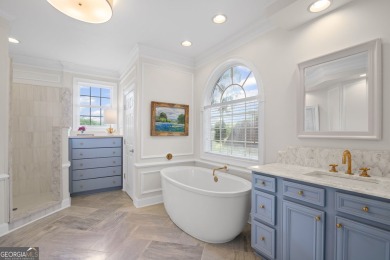 This 4-sided brick 5BR/4.5BA golf course home with a basement on Canongate On White Oak Golf Course in Georgia - for sale on GolfHomes.com, golf home, golf lot
