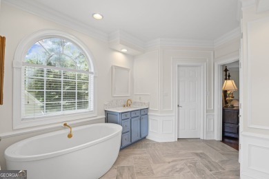 This 4-sided brick 5BR/4.5BA golf course home with a basement on Canongate On White Oak Golf Course in Georgia - for sale on GolfHomes.com, golf home, golf lot