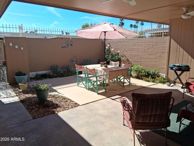 Rare 3-bedroom townhouse with an oversized private backyard! on Sun City Lakes West and East in Arizona - for sale on GolfHomes.com, golf home, golf lot