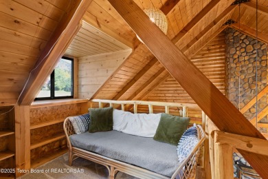 This beautiful log home combines rustic charm with modern on Star Valley RV Golf Course in Wyoming - for sale on GolfHomes.com, golf home, golf lot
