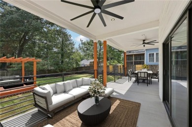 Experience modern luxury in this newly built custom farmhouse on East Lake Golf Club in Georgia - for sale on GolfHomes.com, golf home, golf lot