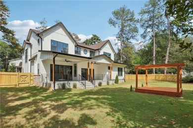 Experience modern luxury in this newly built custom farmhouse on East Lake Golf Club in Georgia - for sale on GolfHomes.com, golf home, golf lot