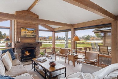 This beautifully updated two-bedroom, two-bath townhome with a on Jackson Hole Golf and Tennis Club in Wyoming - for sale on GolfHomes.com, golf home, golf lot