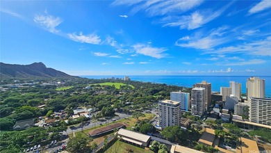 Located on the 30th floor of Diamond Head Vista, this corner on Ala Wai Golf Course in Hawaii - for sale on GolfHomes.com, golf home, golf lot