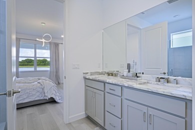 Stunning, move-in ready home with long lake views in the 55+ on Marina Lakes Golf Course in Florida - for sale on GolfHomes.com, golf home, golf lot