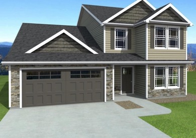 The Ridge plan! The primary suite, laundry, and living area fill on Woodfin Ridge Golf Club in South Carolina - for sale on GolfHomes.com, golf home, golf lot