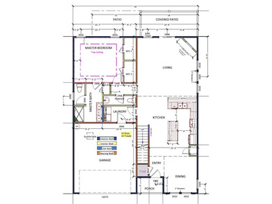 The Ridge plan! The primary suite, laundry, and living area fill on Woodfin Ridge Golf Club in South Carolina - for sale on GolfHomes.com, golf home, golf lot