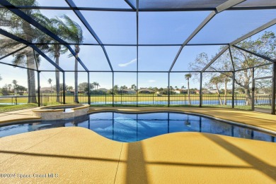 This exquisite waterfront home w/ gas heated; saltwater pool on Savannahs Golf Club in Florida - for sale on GolfHomes.com, golf home, golf lot