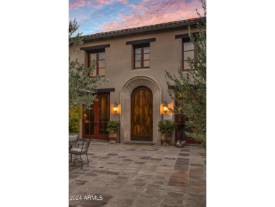 Imagine a Santa Barbara-inspired architectural gem situated on on Superstition Mountain Club - Lost Gold in Arizona - for sale on GolfHomes.com, golf home, golf lot