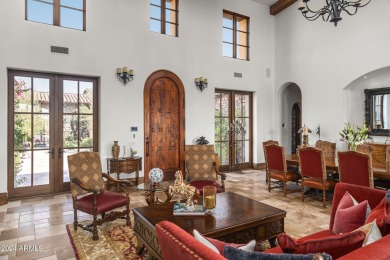 Imagine a Santa Barbara-inspired architectural gem situated on on Superstition Mountain Club - Lost Gold in Arizona - for sale on GolfHomes.com, golf home, golf lot