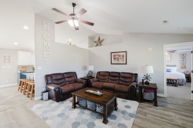 This stunning 4 bed, 2 bath home sits on a  1-acre corner lot on Spring Creek Golf Course in Nevada - for sale on GolfHomes.com, golf home, golf lot