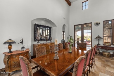 Imagine a Santa Barbara-inspired architectural gem situated on on Superstition Mountain Club - Lost Gold in Arizona - for sale on GolfHomes.com, golf home, golf lot